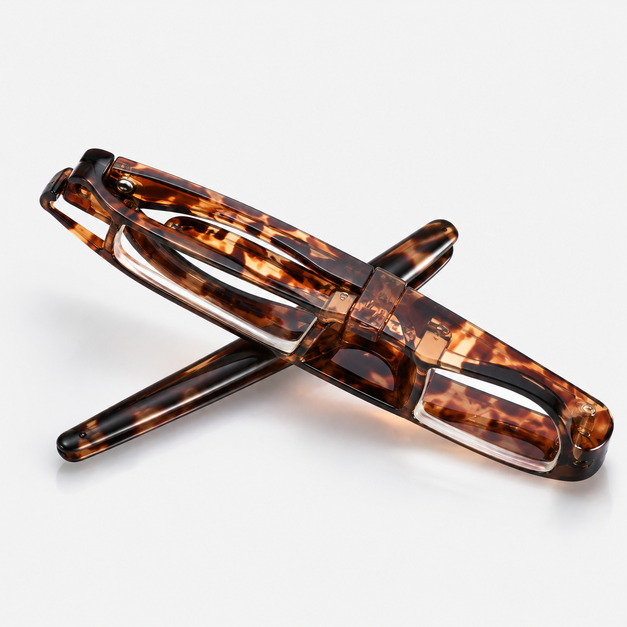 Tortoise folding reading glasses