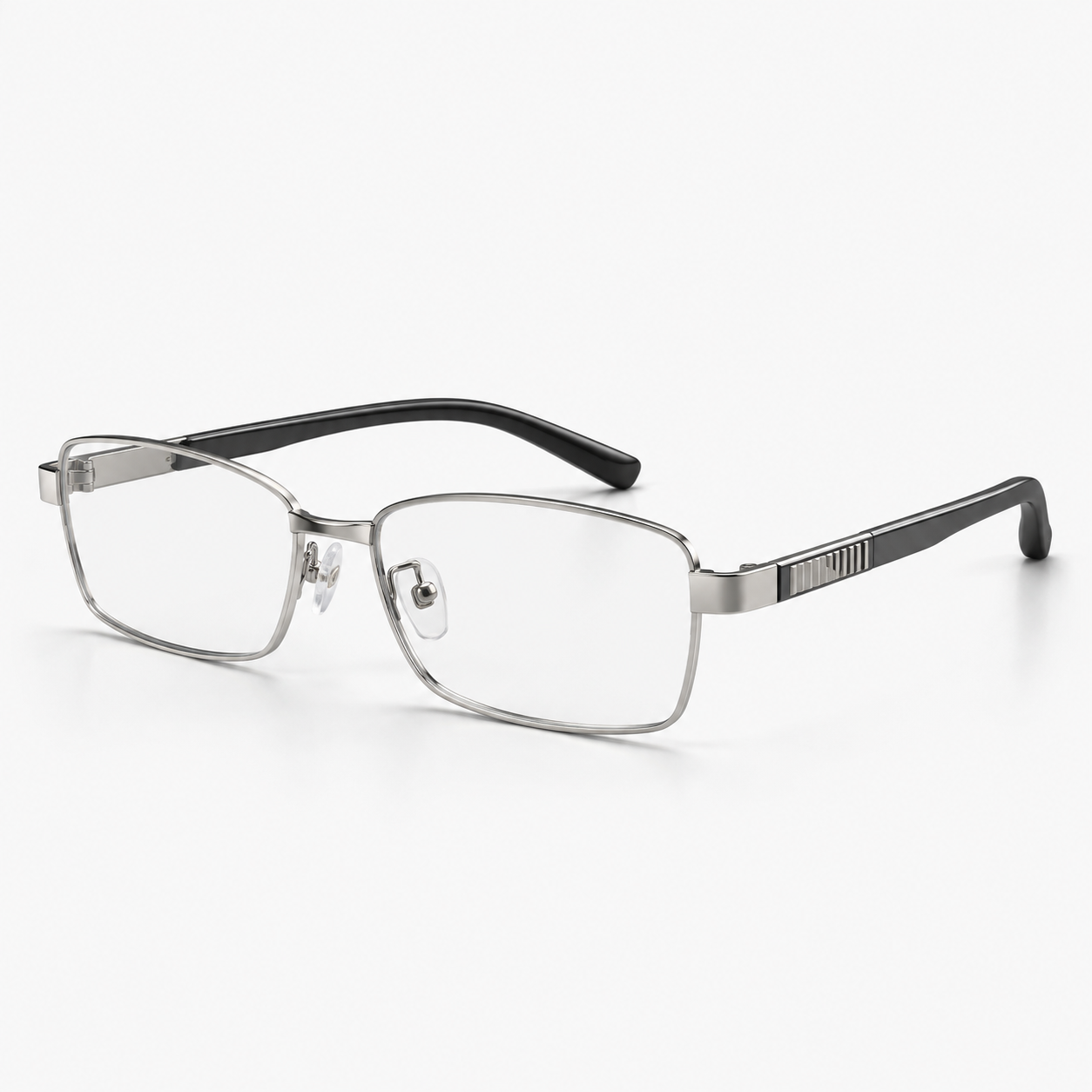 Silver rectangular reading glasses